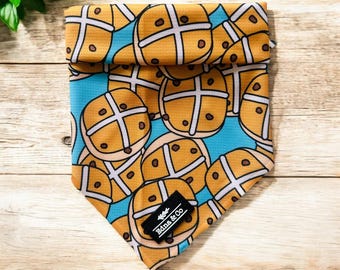 Easter Puppy Dog hot cross buns | Bandana | Cute Novelty Pet Bandana | Dog Accessories | New Puppy Gift | Edna & Co