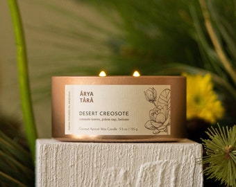 Desert Creosote Candle | True creosote scent | Creosote leaves, pinyon sap, balsam, petrichor | Larrea tridentata scent | Made in Arizona