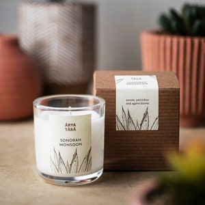 Sonoran Monsoon Petite Candle | Petrichor, ozone, agave leaves | True rain scent | Made in Tucson Arizona | Perfect small candle gift