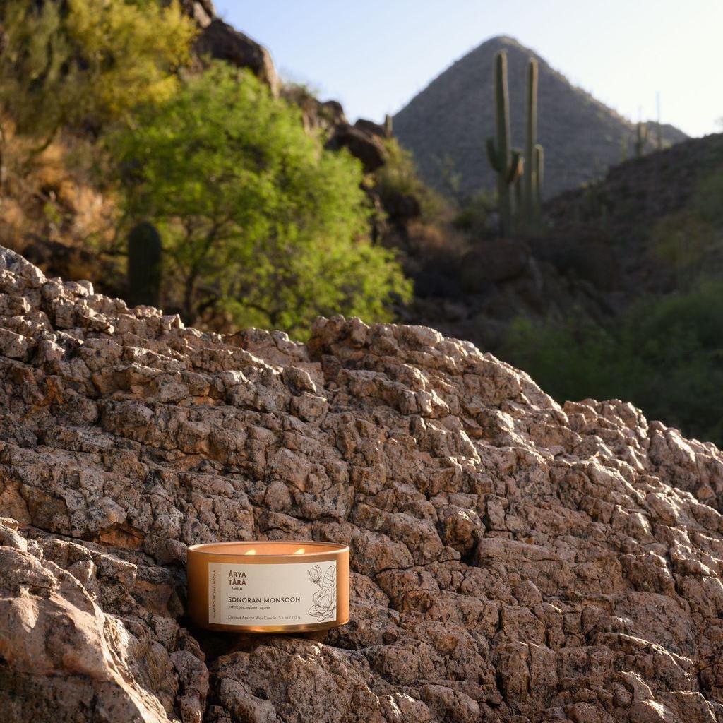 Sonoran Monsoon Candle | Petrichor, Ozone, Agave | Coconut Wax