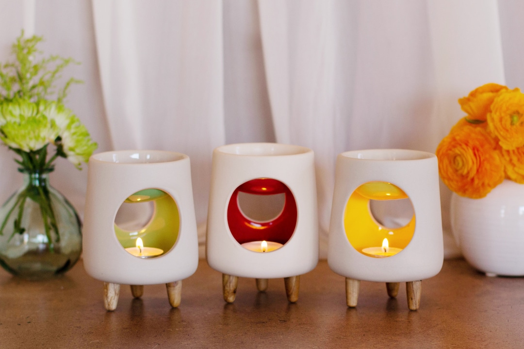 Ceramic Oil Burner Wax Melt Warmer Tea Light Wax Warmer Etsy