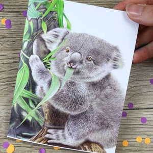 Koala / Australian animal / greeting card / blank inside / birthday card