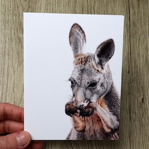 Carte de voeux kangourou / carte cadeau wallaby