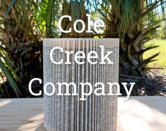 Folded Book Sculpture: Upcycled Book Art, Cubic Trefoil Design