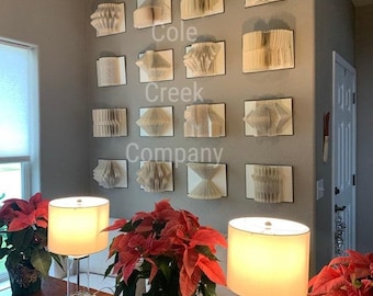 3D Folded Book Wall Art: Recycled Book Sculpture
