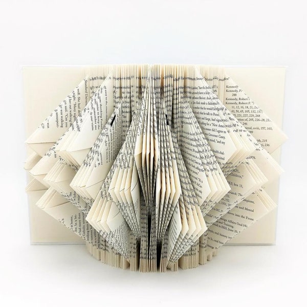 Folded Book Art / 3D Book Sculpture / Book Origami / Book Page Art / Folded Book Sculpture / Recycled Book Art / Book Sculpture / Book Art