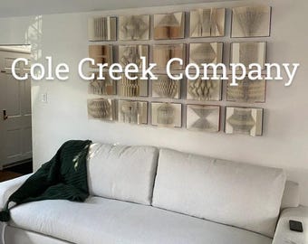 Folded Book Art Wall Decor, Recycled Book Sculpture