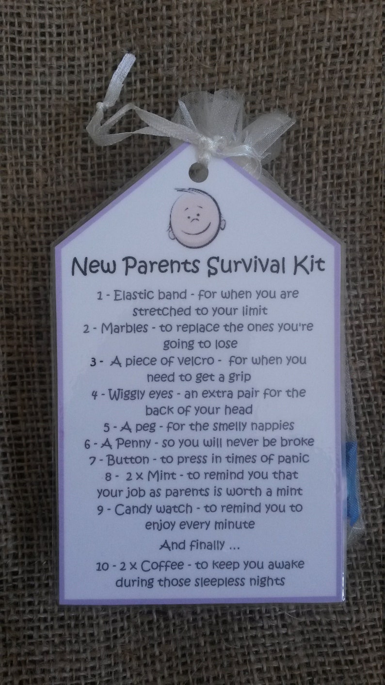 New Parent Novelty Survival Kit a fun unique and perfect Etsy
