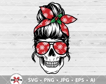 Download Christmas Skull Svg Etsy