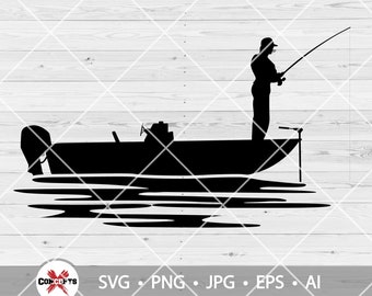 Download Fishing Boat Svg Etsy