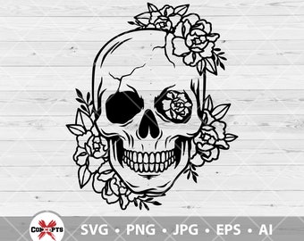 Free Free 314 Flower Skull Svg Images SVG PNG EPS DXF File