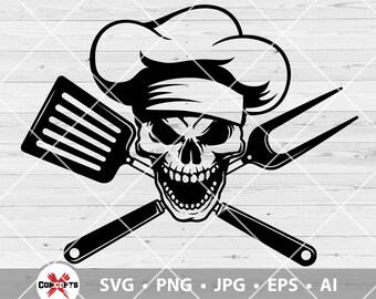 Chef Skull Etsy