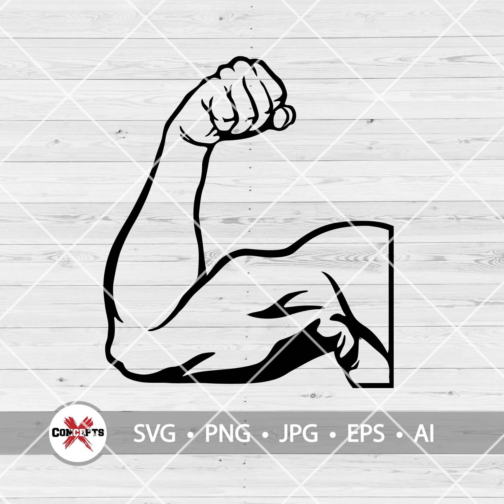Biceps Svg Muscle Svg Arm Flex Svg Biceps Flexing Svg Etsy India