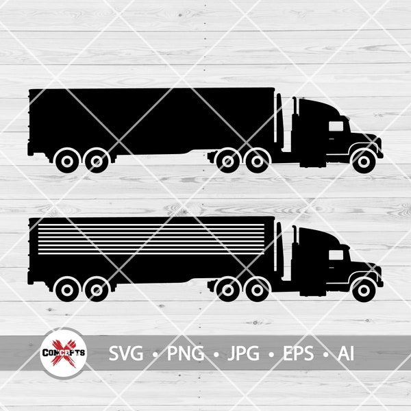 Truck svg File, Truck Logo svg, American Trucker svg, Truck Driver svg , Semi Truck svg, Truck silhouette, Truck Clipart, Instant Download