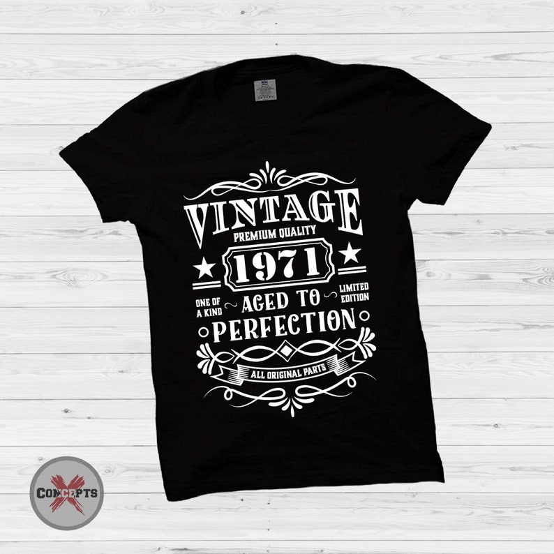 Download 50th Birthday Shirt 50th Birthday Svg Vintage 1971 Svg Aged | Etsy