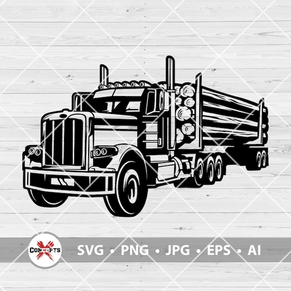 Logging truck Svg, Logging truck Shirt, Truck Svg, truck Driver svg, Logging truck Clipart, Logging Truck Png, Svg, Jpg, Eps, Png, Cut files