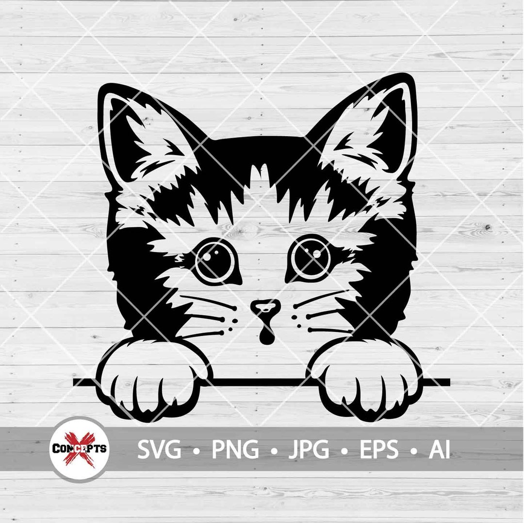 Peeking Cat Svg, Cute Cat Svg, Peeking Cat, Cat Svg, Pet Svg, Funny