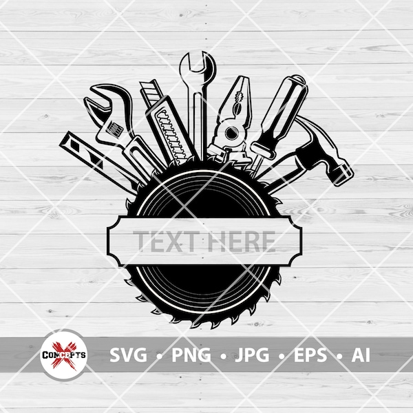 Repair Tools Svg, Tool Box Svg, Tools Svg, Handyman Svg, Tools Clipart, Carpenter Tools Svg, Hardware Tools Svg, Png, Jpg, Eps, Cutting File