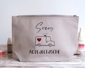 Personalized toiletry bag, emergency bag, travel first-aid kit, emergency bag