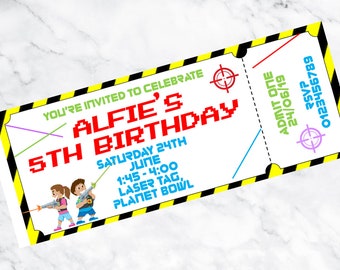 A6 Personalised Party Invitations / Birthday / Children's party / Laser / Celebration cards / Invites