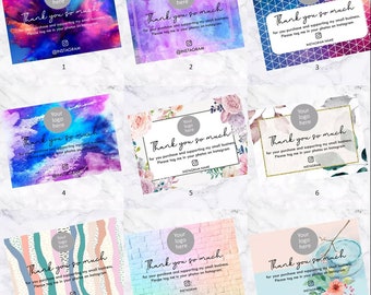 A7 Thank You For Supporting My Small Business Cards,  250gsm