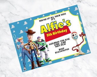 A6 Personalised Party Invitations / Birthday / Children's party / Celebration cards / Invites / Toy