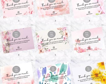 A7 Customer Thank You For Supporting My Small Business Cards,  250gsm