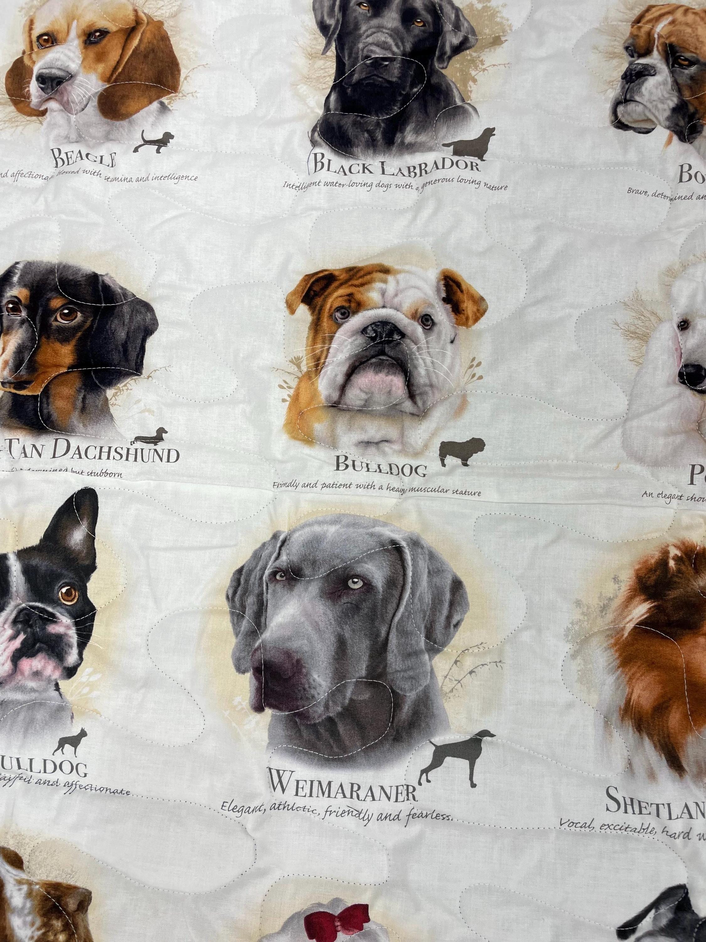 Image showcasing Dog Handmade Throw Quilt Blanket Cotton Fabric - Etsy