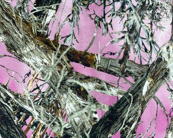True Timber Pink Camouflage Cotton Fabric by the Yard