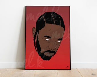 Kendrick Lamar - Hiphop artist poster - Digital download