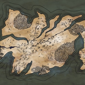 Digitale Karte custom map commission, Dungeons and Dragons, Fantasy adventure, RPG, D&D, Fantasy map