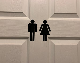 Bathroom door decal