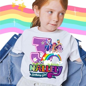 Personalized My Poni Birthday T-Shirt: New Generation Party, Family Tees, Rainbow T-shirt