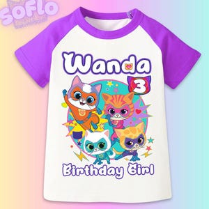 Personalized Inspired Kitties Birthday T-Shirt: Super Cats Party,Kitty-themed party