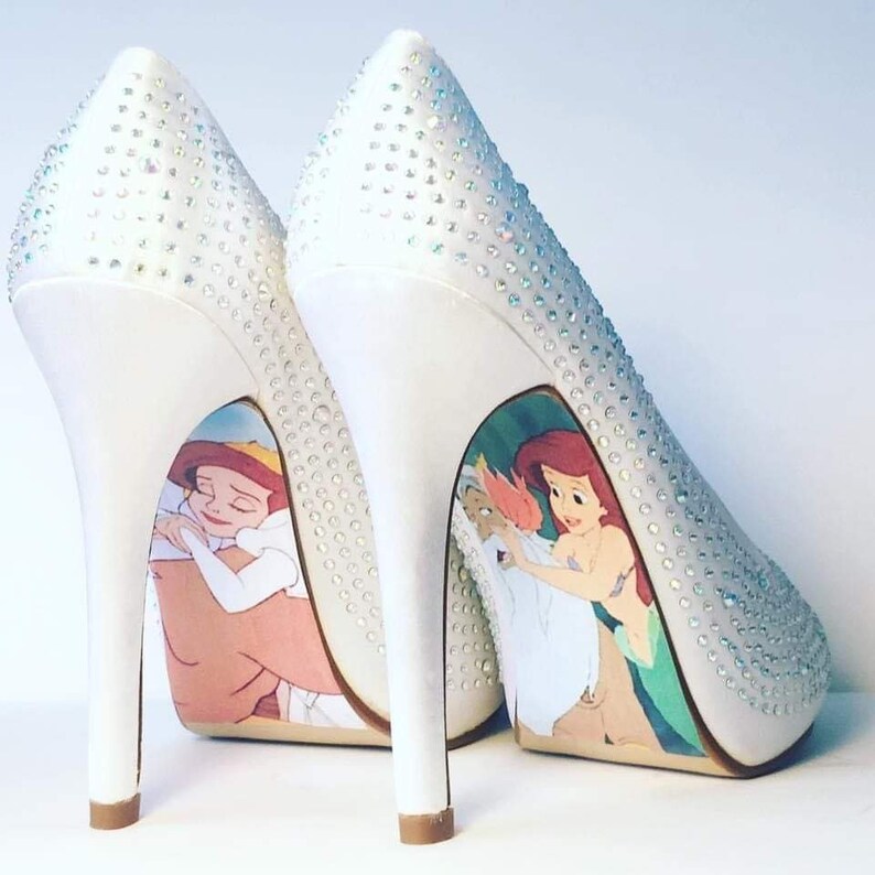 Disney little mermaid Ariel wedding shoes high heels Etsy