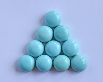 Arizona Turquoise Cabochon, Natural Turquoise For Jewelry Making, Tiny Cabochons, Wholesale Cabochon, Round Turquoise, Blue Gemstone