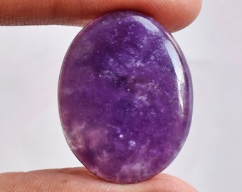 Fabulous Natural Lepidolite Cabochon, Jewelry Making, Flat Back, Oval Shape, Size 33x22x6 MM, Hand Polished, OV-118