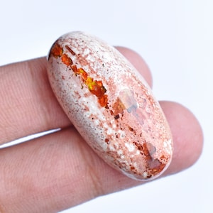 Large Mexican Fire Opal Cabochon, Wholesale Cabochon, Natural Mexican Fire Opal, Jewelry Making Fire Opal, Smooth Polished Opal, Flat Back