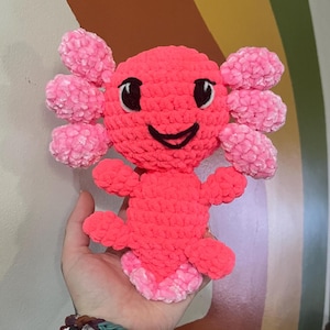 Axolotl Plushie | Crochet Plushie | Custom Axolotl Plush Toy