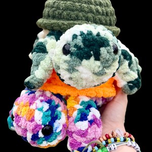 Crochet Turtle | Green Turtle Plushie | Orange Turtle Plushie | Sea Turtle Plushie | Crochet Sea Turtle Plushie