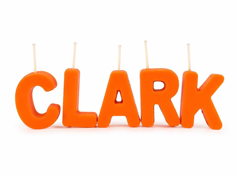 Personalized Name Candles, Custom Letter Cake Topper, Soy Beeswax Birthday Decor image 16