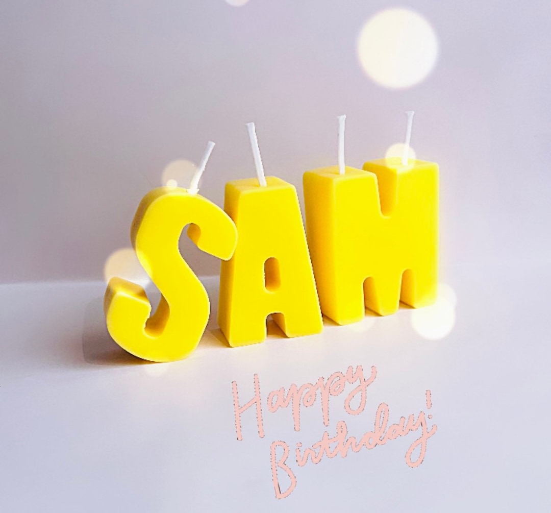 Cake Candles. Cake Decoration. Personalized Name Candles. Cake Toppers