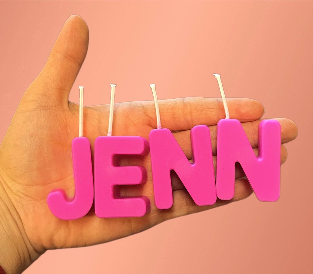 Personalized Letters Candles. Alphabet Candle. Cake Letters Toppers