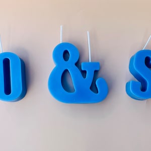 Personalized Letter Candles: Soy Wax Birthday Cake Toppers
