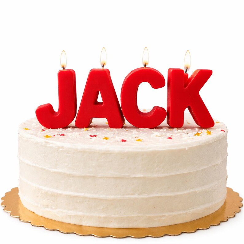 Personalized Name Candles, Custom Letter Cake Topper, Soy Beeswax Birthday Decor image 19