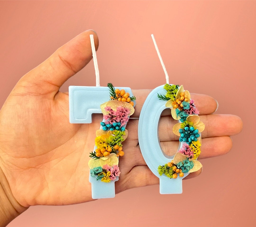 Happy Birthday Number Candles. Cake Toppers. Number Soy Candles