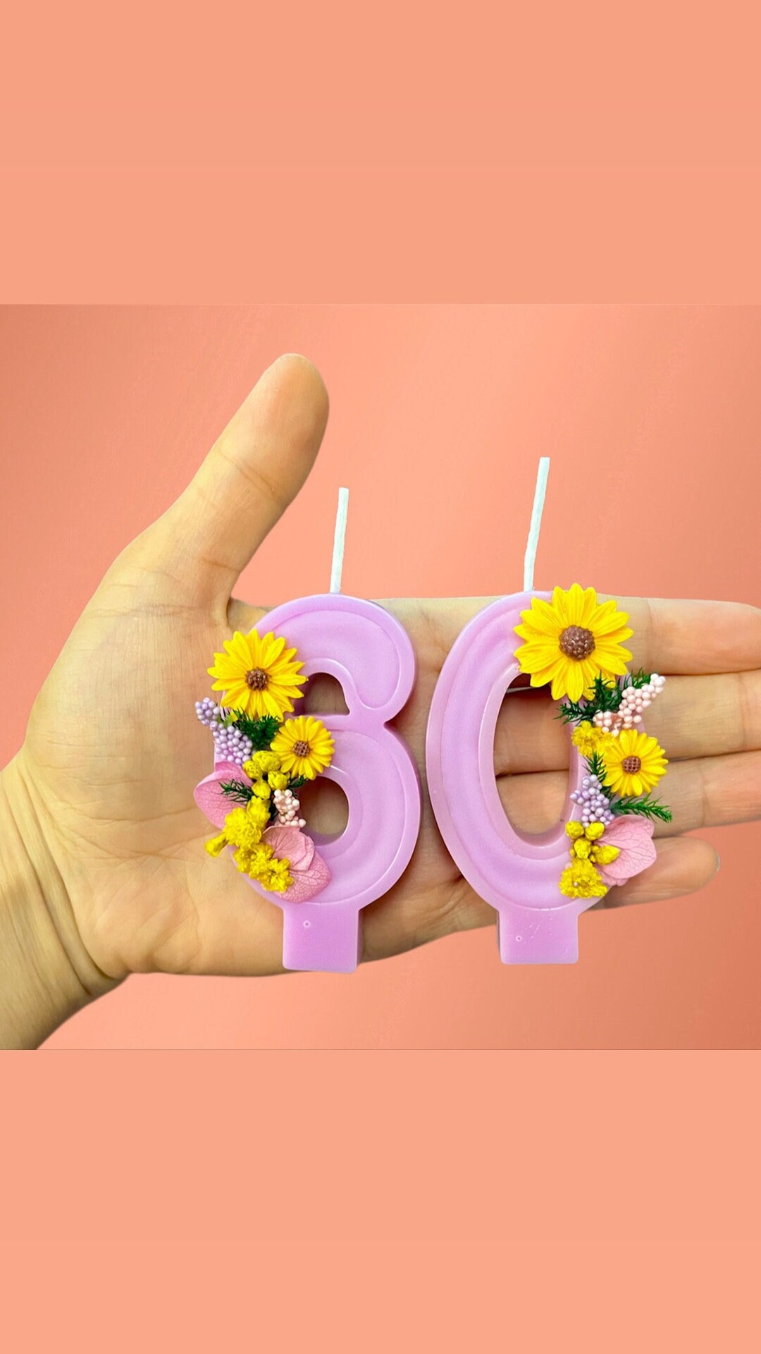Happy Birthday Number Candles. Cake Toppers. Cake Etsy