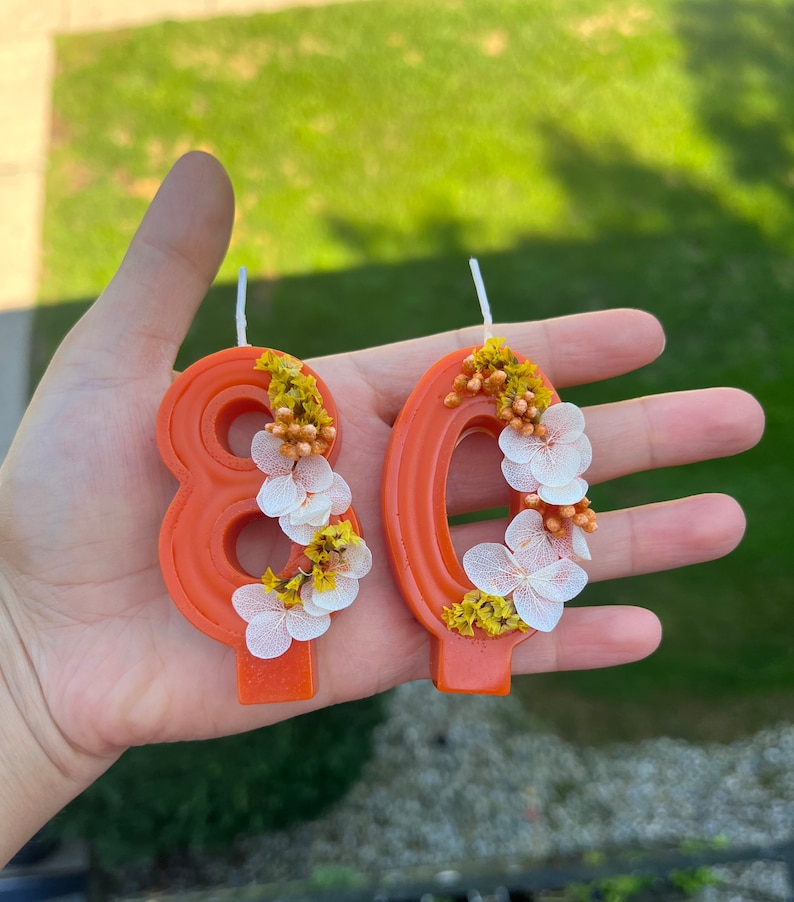 Happy Birthday Number Candles. Cake Toppers. Number Soy Etsy