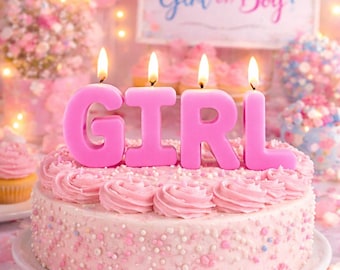 Custom Name Birthday Candles, Soy Beeswax Cake Topper Letters, Kids Party Decor