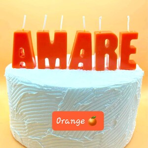 Bright candles for all occasion. Personalized Name Candles. Letters candles. Cake Toppers.